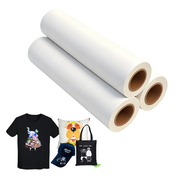 DTFINOVA Double-Sided Matte DTF Transfer Paper Roll 60cm x 100m, Anti-Slip Matte Finish DTF Pet Film Roll for Epson i3200 XP600 DTF Printers, Vivid Color Transfer