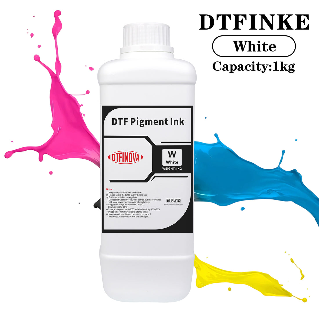 DTFinova DTF INK 1000 ML Direct to Transfer Film Ink for Epson DTF Printer ink i3200 XP600 L1800 Printhead 1390 L805 TX800 DTF film