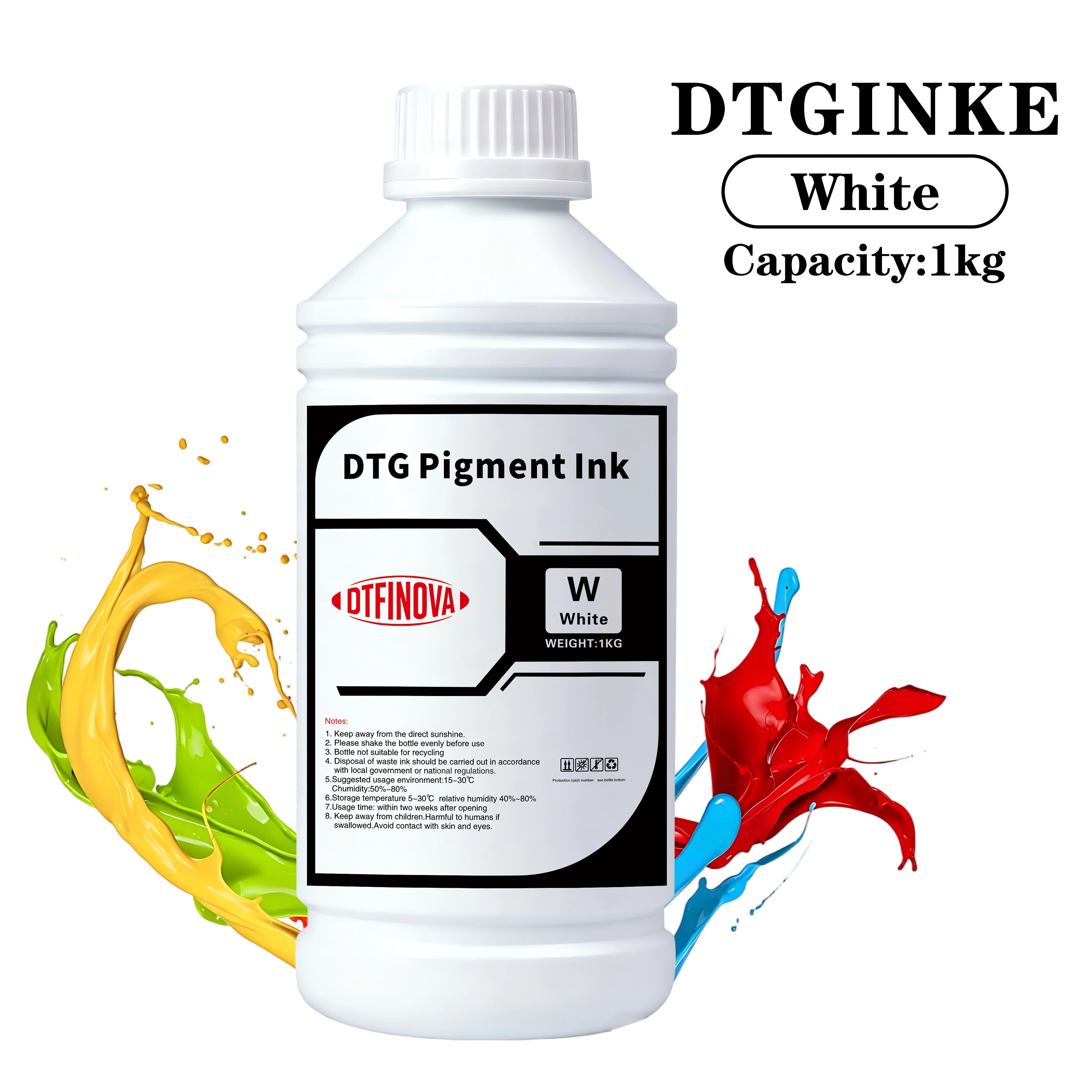 DTFinova DTG ink 1000ml Textile straight ink jet for Epson DX5 DX7 R330 1390 1400 R1900 R2000 printer