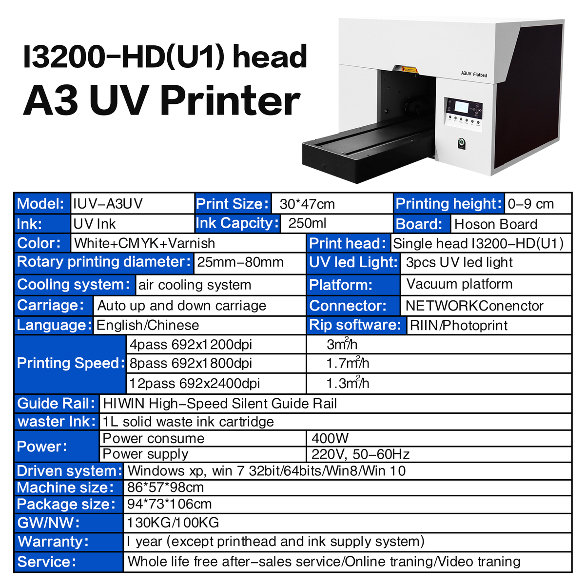 A3 UV Flatbed Roll to Roll DTF Printer All in One with Laminator, UV Sticker Crystal Label PET Film Transfer Machine, Multi Color, Auto Drying, for Phone Case Acrylic
