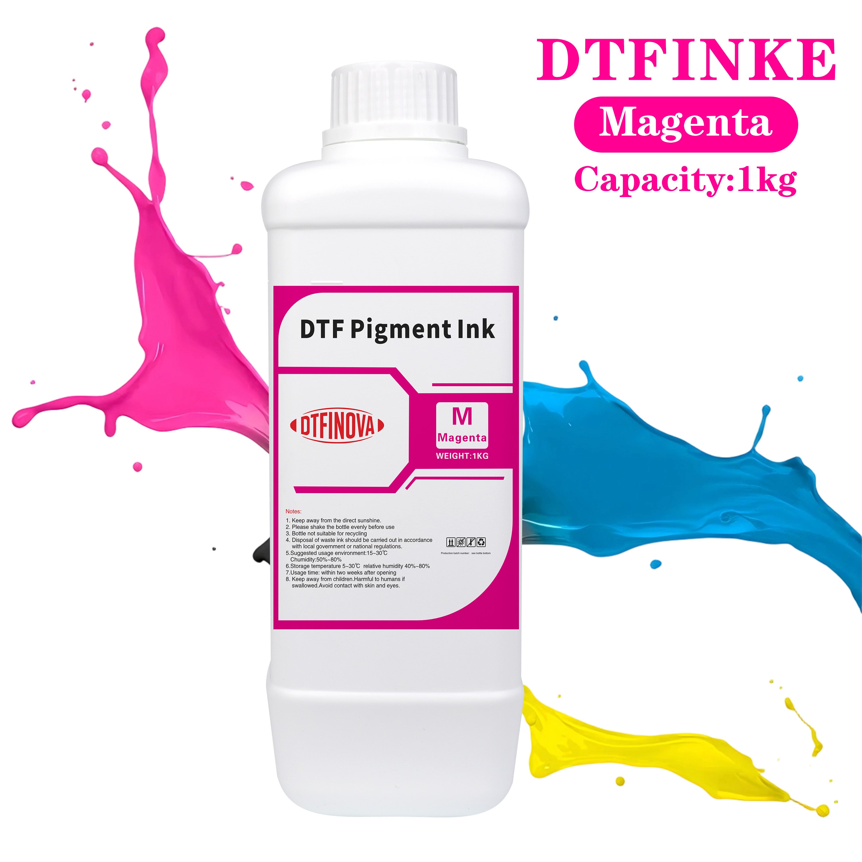 DTFinova DTF INK 1000 ML Direct to Transfer Film Ink for Epson DTF Printer ink i3200 XP600 L1800 Printhead 1390 L805 TX800 DTF film