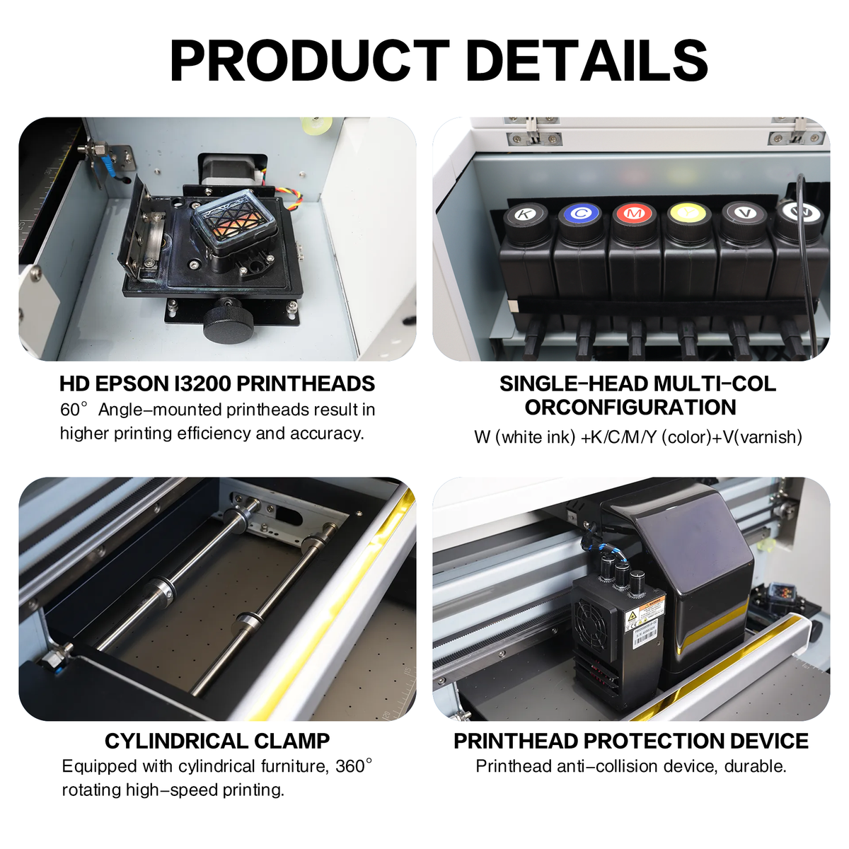A3 UV Flatbed Roll to Roll DTF Printer All in One with Laminator, UV Sticker Crystal Label PET Film Transfer Machine, Multi Color, Auto Drying, for Phone Case Acrylic