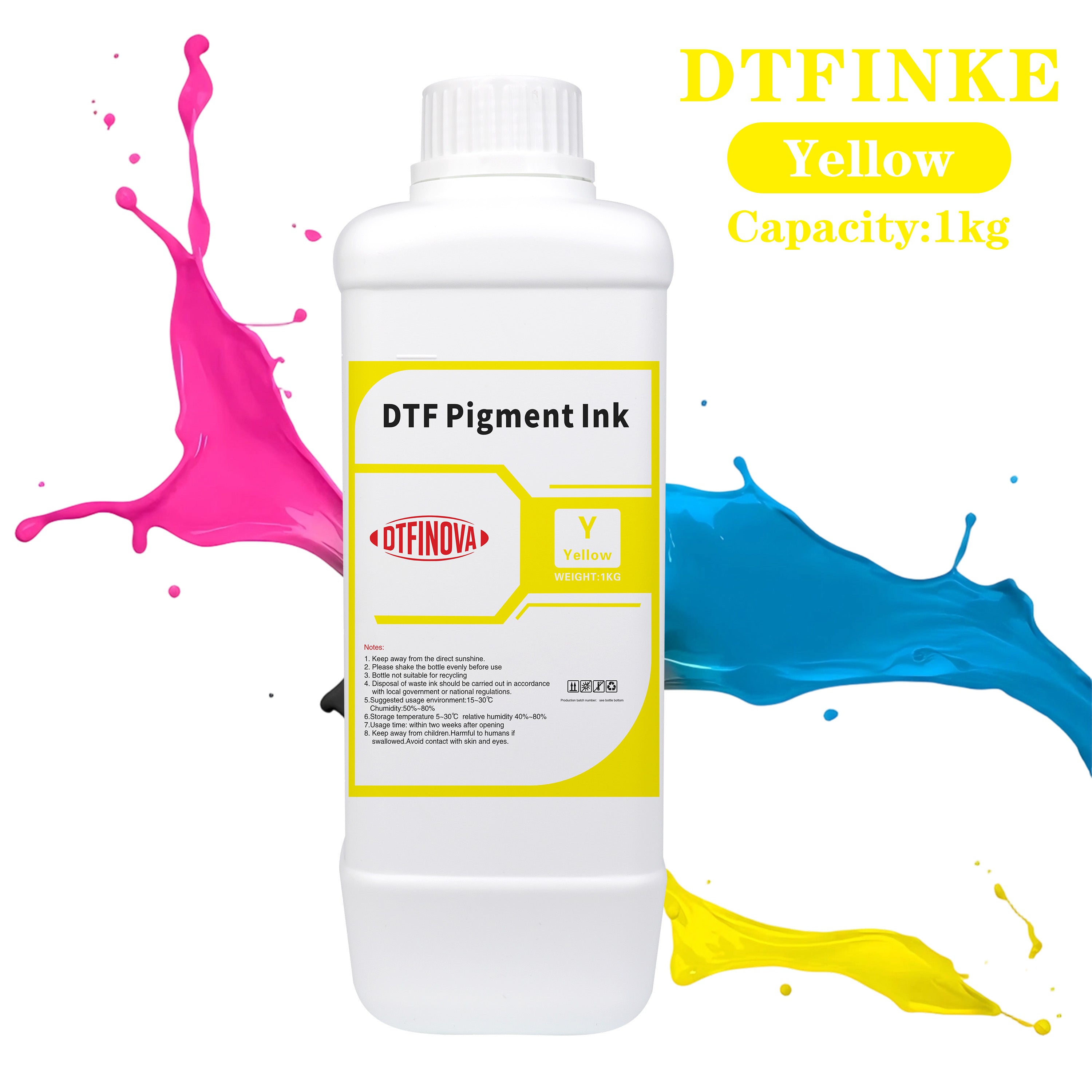 DTFinova DTF INK 1000 ML Direct to Transfer Film Ink for Epson DTF Printer ink i3200 XP600 L1800 Printhead 1390 L805 TX800 DTF film