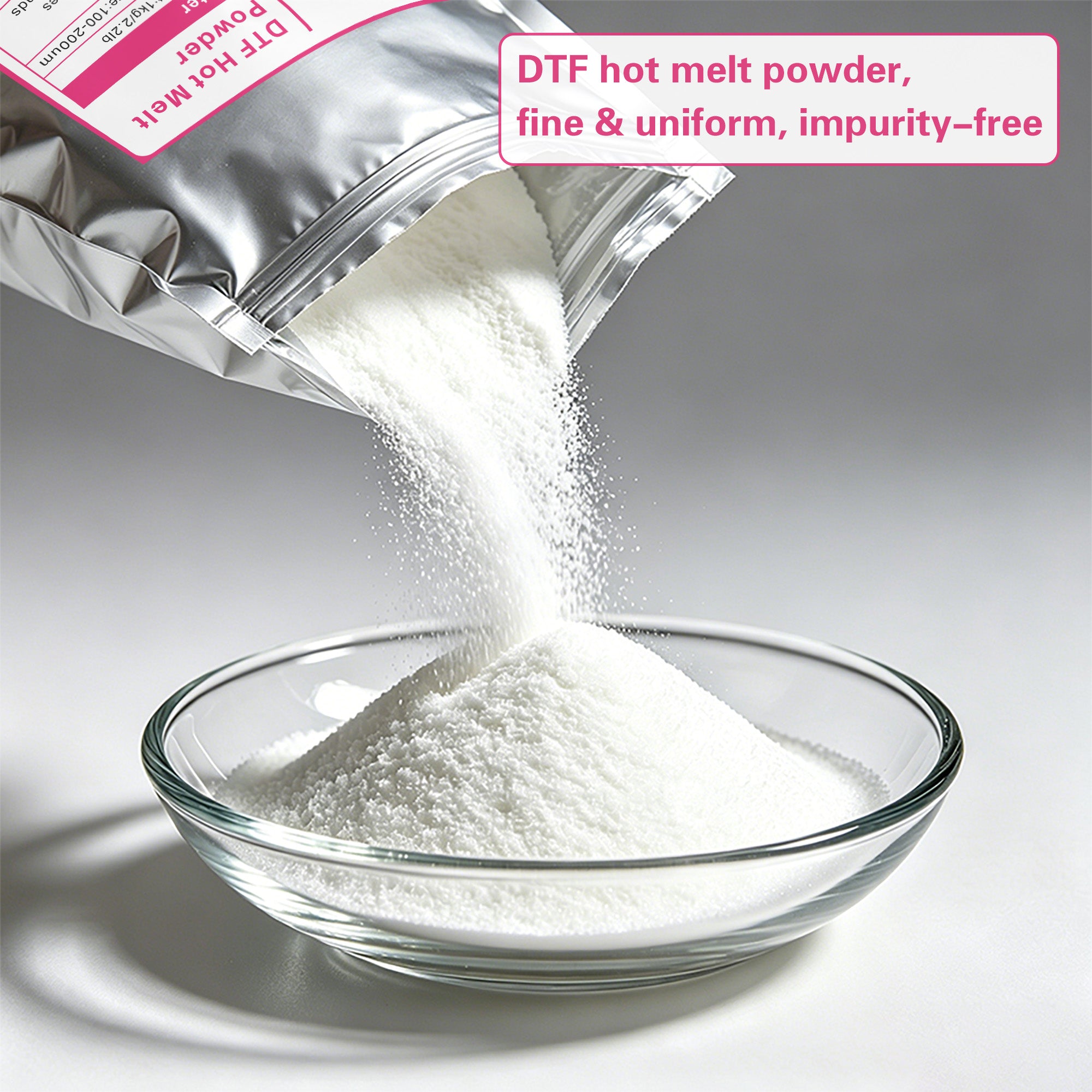 DTFinova DTF Hot Melt Powder for DTF Printer, Heat Transfer Powder for DIY T-Shirt Printing, Strong Bond & Stretchable Adhesive Powder.