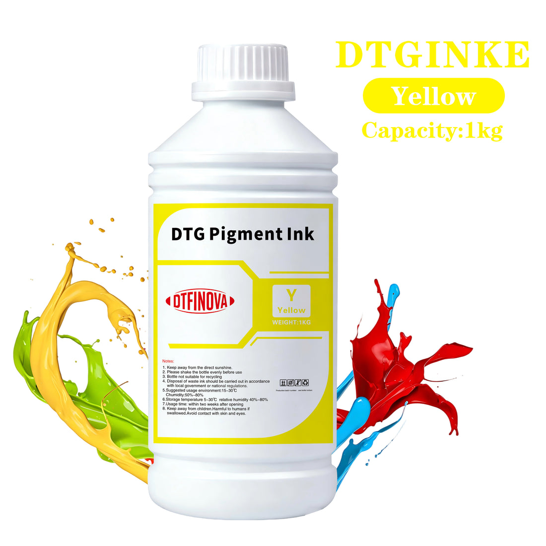 DTFinova DTG ink 1000ml Textile straight ink jet for Epson DX5 DX7 R330 1390 1400 R1900 R2000 printer