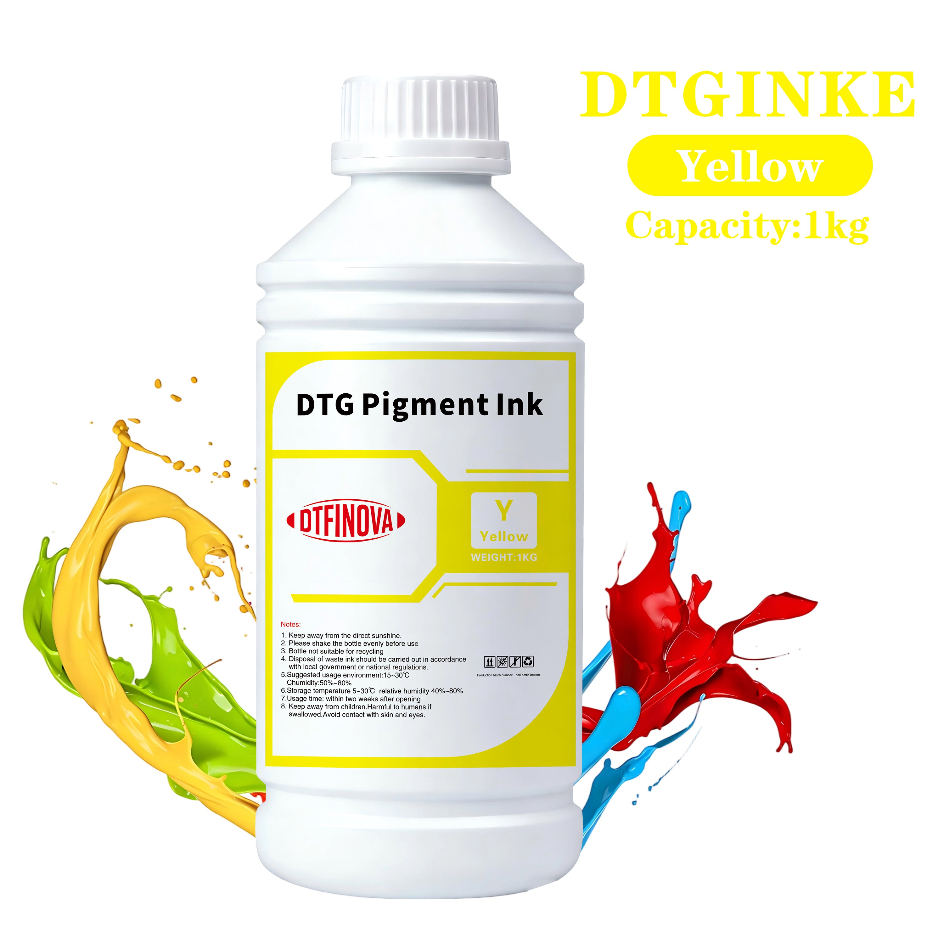 DTFinova DTG ink 1000ml Textile straight ink jet for Epson DX5 DX7 R330 1390 1400 R1900 R2000 printer