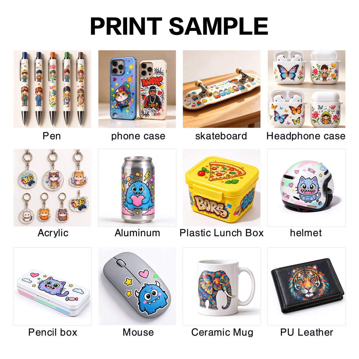 A3 UV Flatbed Roll to Roll DTF Printer All in One with Laminator, UV Sticker Crystal Label PET Film Transfer Machine, Multi Color, Auto Drying, for Phone Case Acrylic