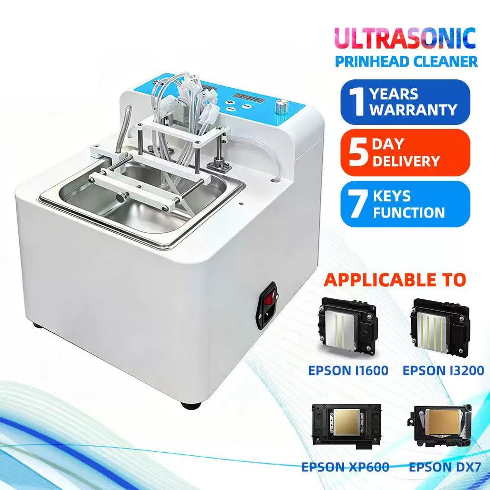 Epson Printhead Cleaning Machine Ultrasonic Automatic Print Head Cleaner for 1600/DX7/I3200/XP600/4720  Nozzle Unblocker & Flushing Tool for Inkjet Printer Maintenance